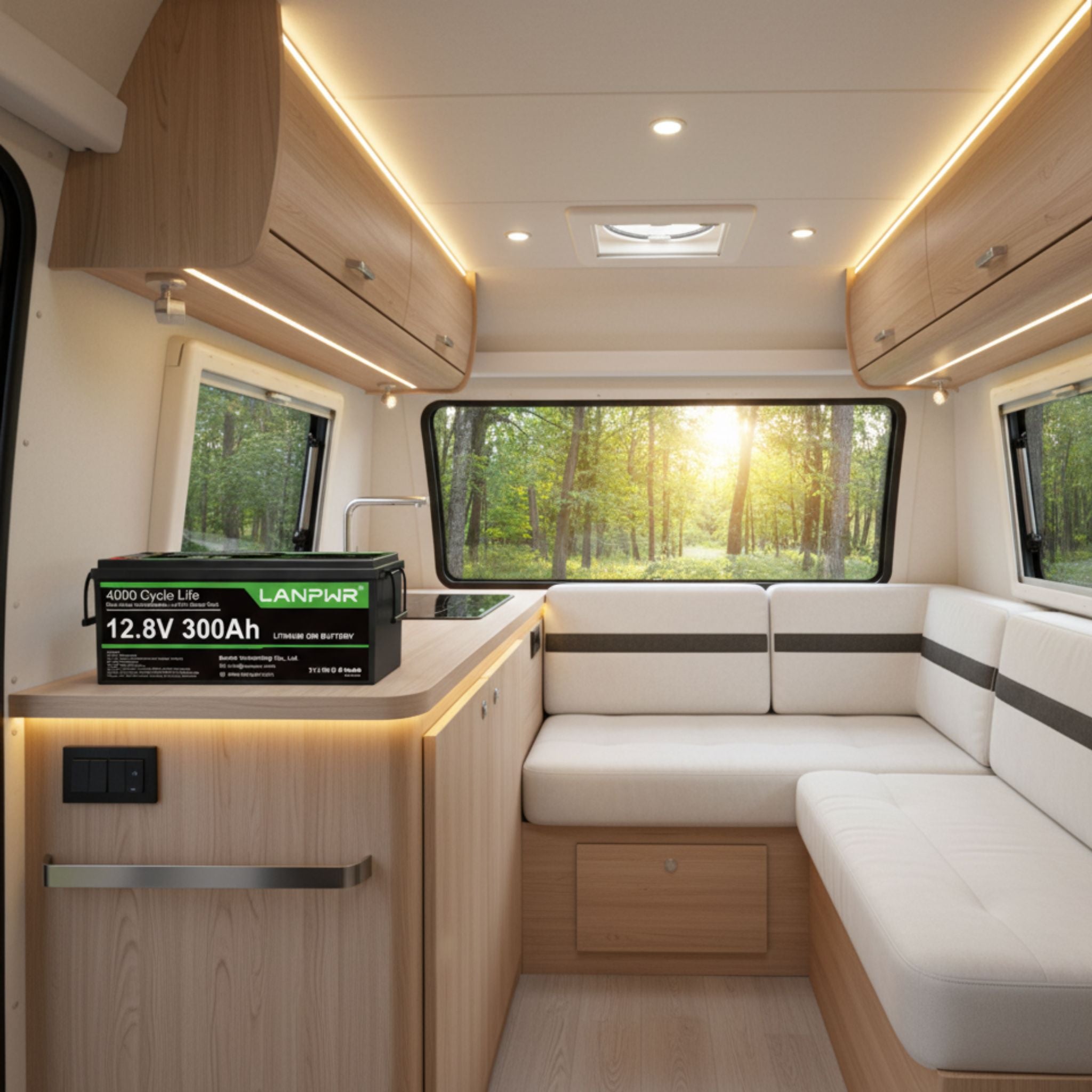 12.8V 300Ah 3840Wh LiFePO4