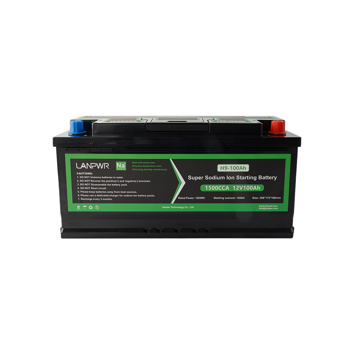 12V 100Ah 1200Wh Sodium-ion Starting Battery