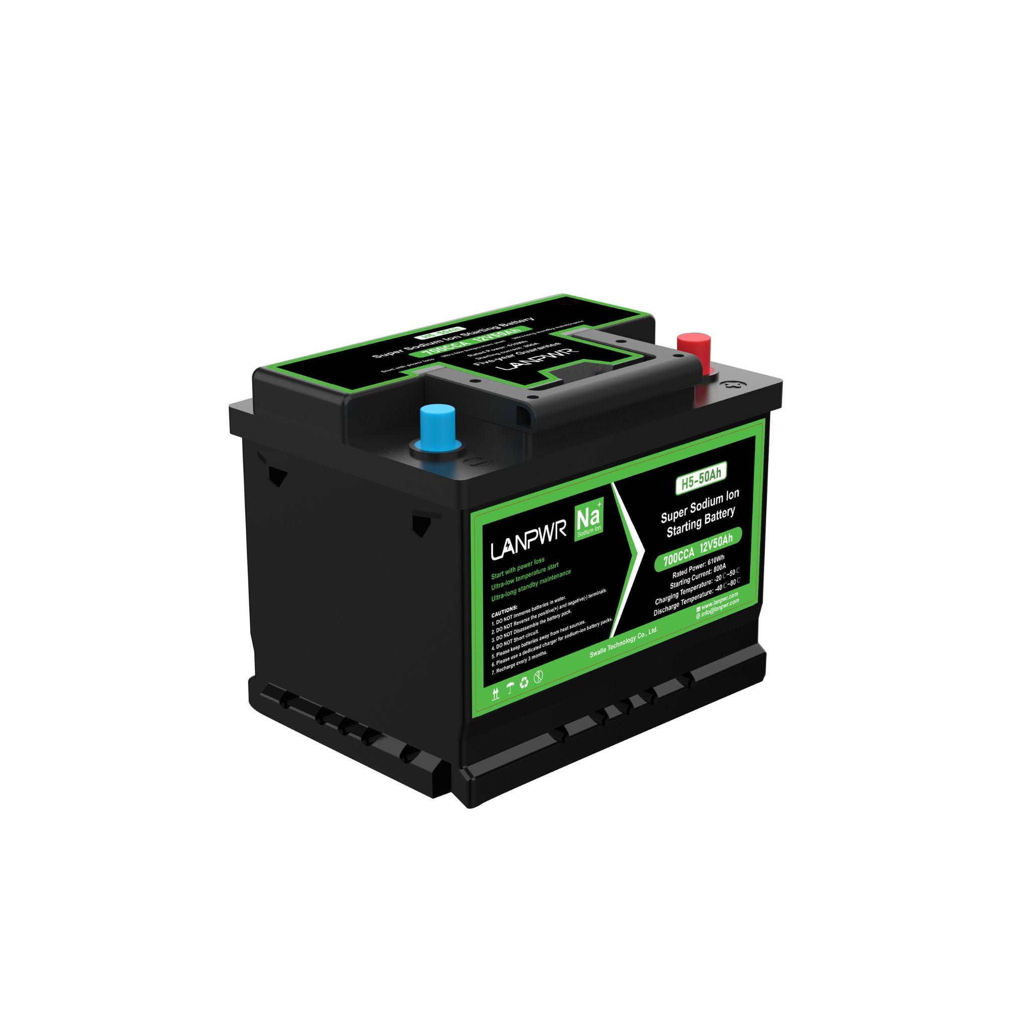 12V 50Ah 610Wh Sodium-ion Starting Battery