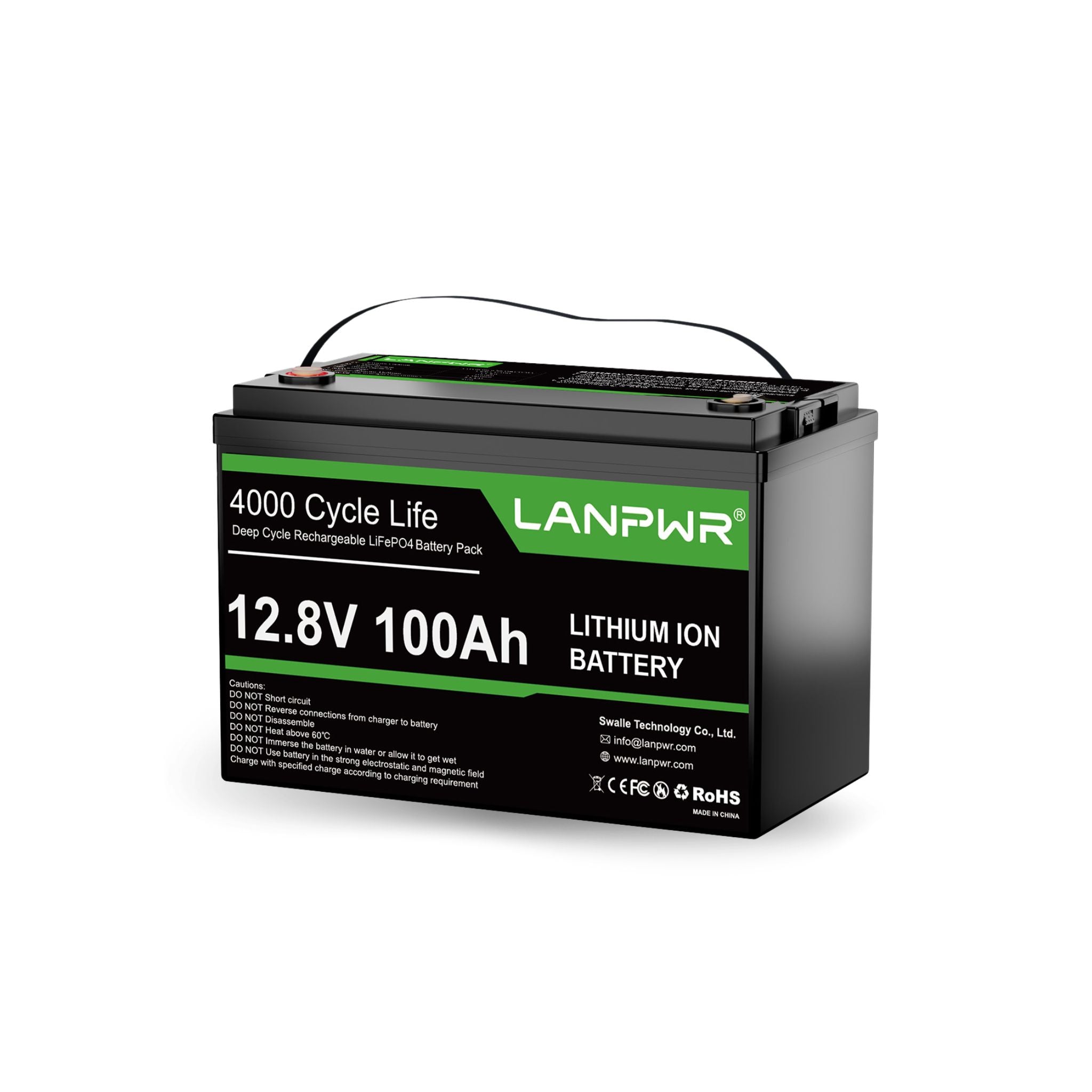 12.8V 100Ah 1280Wh LiFePO4