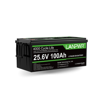 25.6V 100Ah 2560Wh LiFePO4