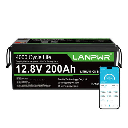 12.8V 200Ah 2560Wh LiFePO4